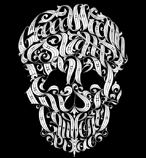 Okay, there is some camouflaging in this "Deadly Sins" t-shirt.  Can you find seven sins hidden in the skull? (supermarkethq.com)